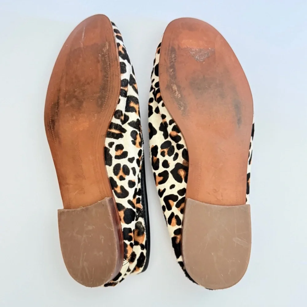 Leopard Print Loafers Size 9 Sam Edelman Loraine Flats Chic Workwear Statement - Picture 6 of 6